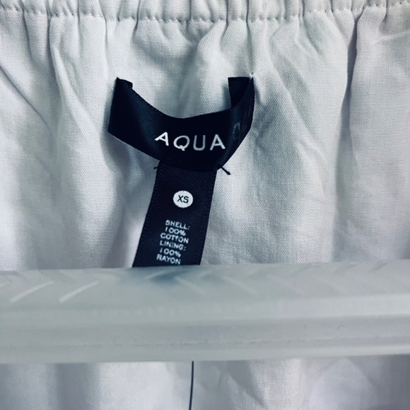 AQUA Puff Sleeve Mini Floral Lined Cotton Population Dress - Exclusive Size XS - Picture 6 of 16